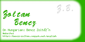 zoltan bencz business card